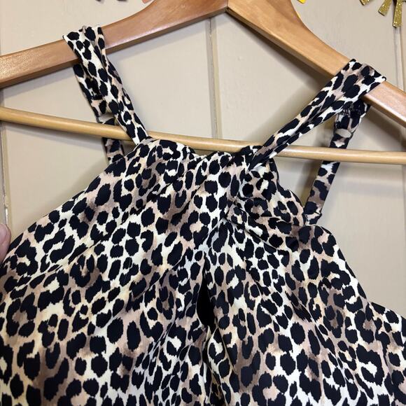 Leopard print swimsuit miracle brands embrace your curves 1X one piece keyhole - Picture 3 of 5